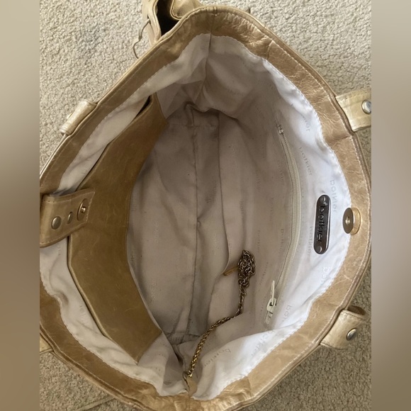 Botkier Gold Trigger Satchel Fringe Bag Handbag - Picture 15 of 16